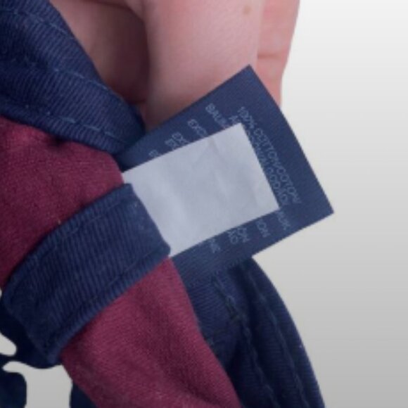 Tommy Hilfiger Hat Cap Strap Back Adult Mens Womens Burgundy Red Cotton Stitched - Picture 9 of 9